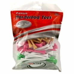ProActive Premium Sports Hardwood Golf Tees 2.75" -Golf Accessories Shop 2.75 Mixed 100