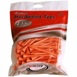 ProActive Premium Sports Hardwood Golf Tees 2.75" -Golf Accessories Shop 2.75 Orange 100