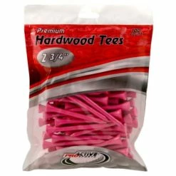 ProActive Premium Sports Hardwood Golf Tees 2.75" -Golf Accessories Shop 2.75 Pink 100