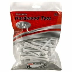 ProActive Premium Sports Hardwood Golf Tees 2.75" -Golf Accessories Shop 2.75 White 100