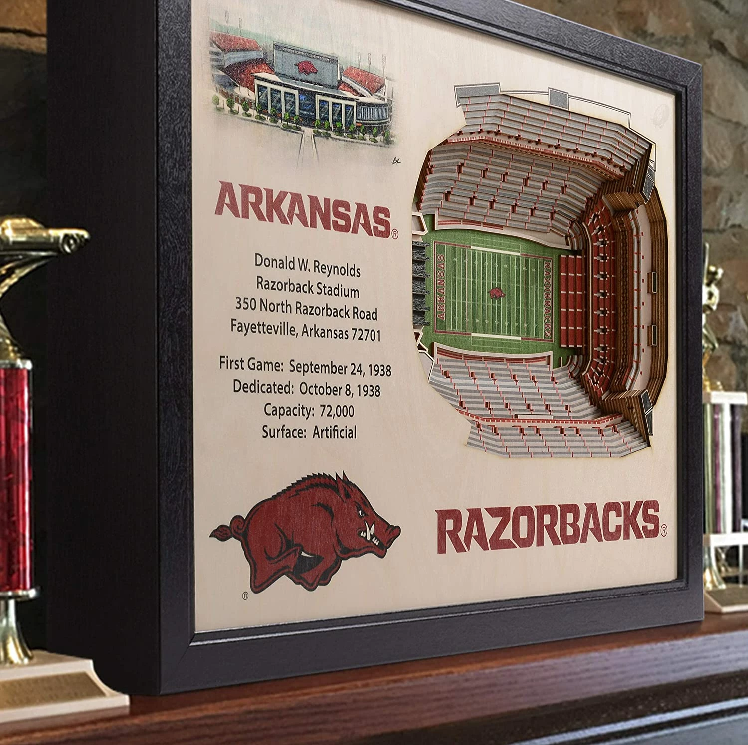 CaddiesShack YouTheFan! NCAA 25-Layer StadiumView Wall Art 2 CaddiesShack YouTheFan! NCAA 25-Layer StadiumView Wall Art - Image 2