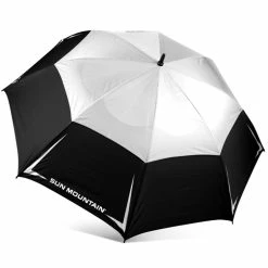 Sun Mountain Golf 68" Manual Umbrella -Golf Accessories Shop Black White