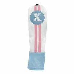 Hireko Sahara Retro Vintage #X Fairway Wood Headcovers 17 Hireko Sahara Retro Vintage #X Fairway Wood Headcovers -Golf Accessories Shop Blue White Pink X Wood
