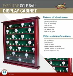 J&M Clubhouse Collection Executive Golf Ball Display Cabinet