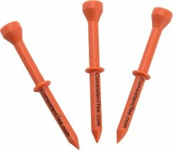 CaddiesShack Consistent Tee Golf Tees 10 Pack - 3.25" -Golf Accessories Shop ConsistentTees Orange2