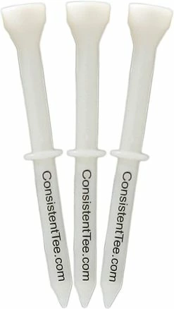 CaddiesShack Consistent Tee Golf Tees 10 Pack - 3.25" -Golf Accessories Shop ConsistentTees White2
