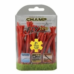 CaddiesShack Champ Fly Tees 2.75" Plastic Golf Tees -Golf Accessories Shop Flytee 2.75 red
