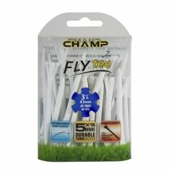 CaddiesShack Champ Fly Tees 3.25" Plastic Golf Tees -Golf Accessories Shop Flytee 3.25 white