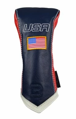 Sun Mountain Golf Leather Head Covers -Golf Accessories Shop G823786Navy Red WhiteChevron3