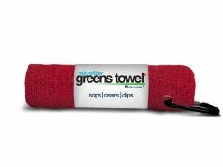 Golf Max Clip Wipes Microfiber Golf Greens Towel -Golf Accessories Shop Greens Towels Cardinal Red