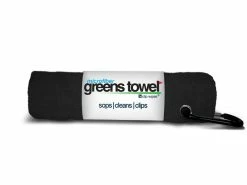 Golf Max Clip Wipes Microfiber Golf Greens Towel -Golf Accessories Shop Greens Towels Jet Black