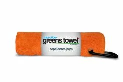 Golf Max Clip Wipes Microfiber Golf Greens Towel -Golf Accessories Shop Greens Towels Orange Crush