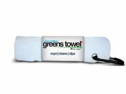 Golf Max Clip Wipes Microfiber Golf Greens Towel -Golf Accessories Shop Greens Towels Pure White