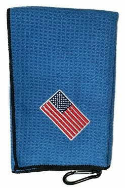 Joseph Elliott USA Embroidered Flag 18" X 18" Micro Fiber Towels -Golf Accessories Shop JE15