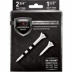 Golf Works Maxfli Performance Series Low Resistance White Golf Tees - 50 Pack