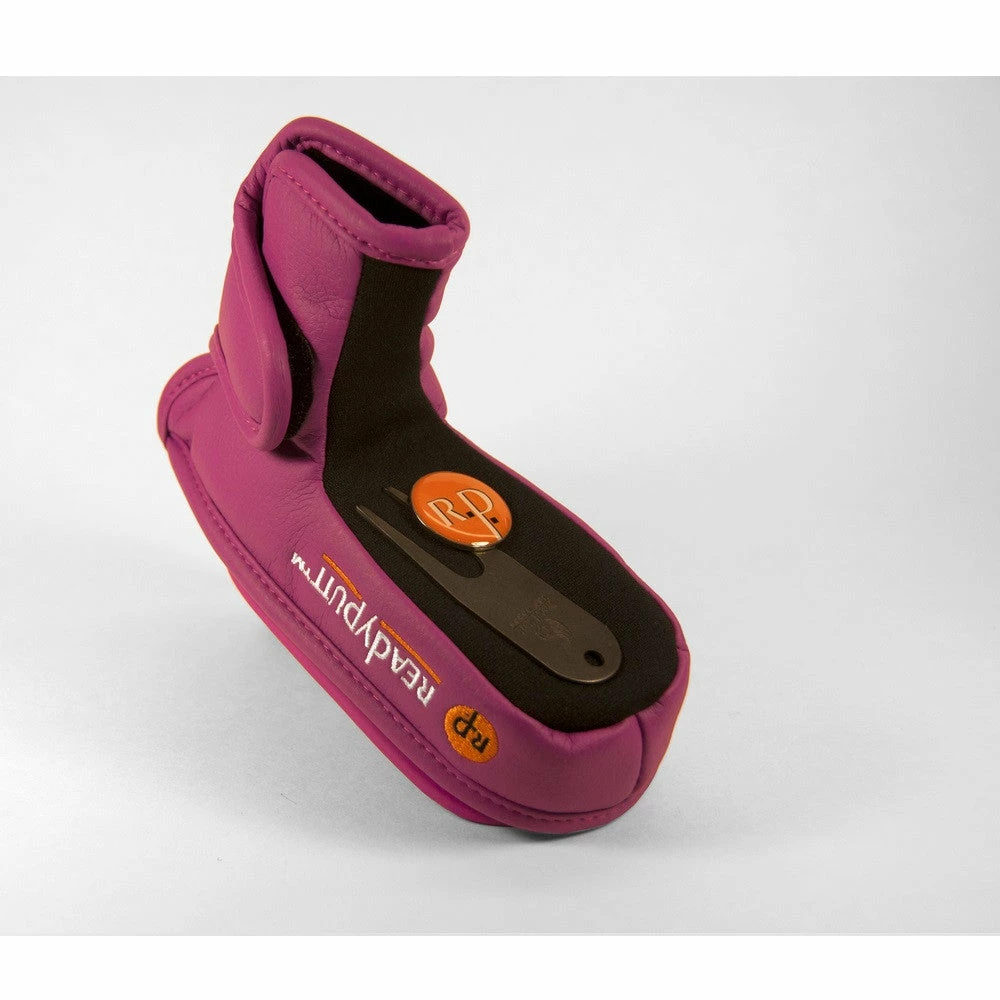 ReadyPutt Blade Mid-Mallet Putter Head Cover With Ball Cleaner - Purple 2 ReadyPutt Blade Mid-Mallet Putter Head Cover With Ball Cleaner - Purple - Image 2