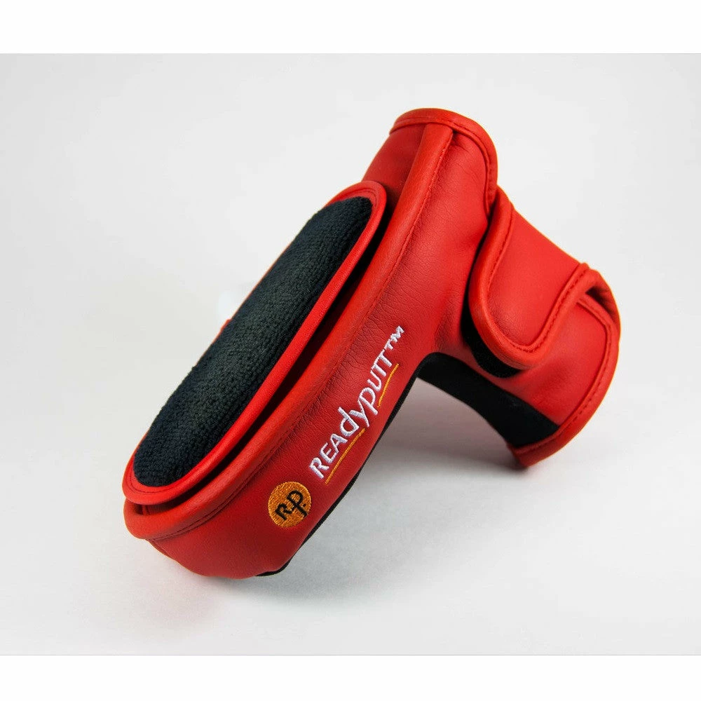 ReadyPutt Blade Mid-Mallet Putter Head Cover With Ball Cleaner - Red 1 ReadyPutt Blade Mid-Mallet Putter Head Cover With Ball Cleaner - Red