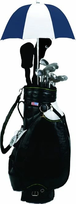 Weather Company Rain Caddy Golf Bag Umbrella -Golf Accessories Shop NavyWhite0