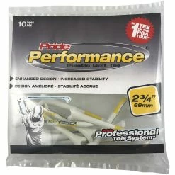 J&M Pride Performance Plastic PTS Golf Tees -Golf Accessories Shop Pride Performance 234 White 10ct 87876