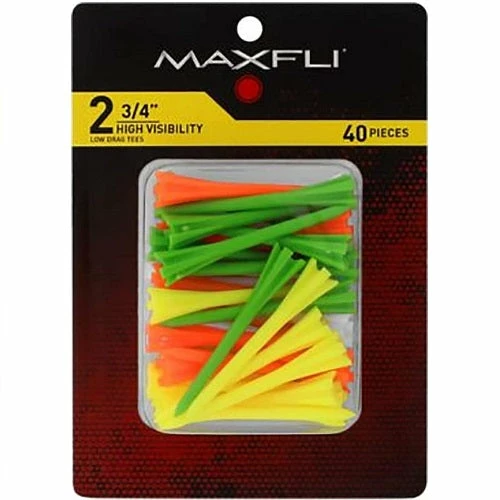 Golf Works Maxfli Pronged High-Visibility Golf Tees - 40 Pack 1 Golf Works Maxfli Pronged High-Visibility Golf Tees - 40 Pack