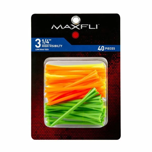 Golf Works Maxfli Pronged High-Visibility Golf Tees - 40 Pack 2 Golf Works Maxfli Pronged High-Visibility Golf Tees - 40 Pack - Image 2