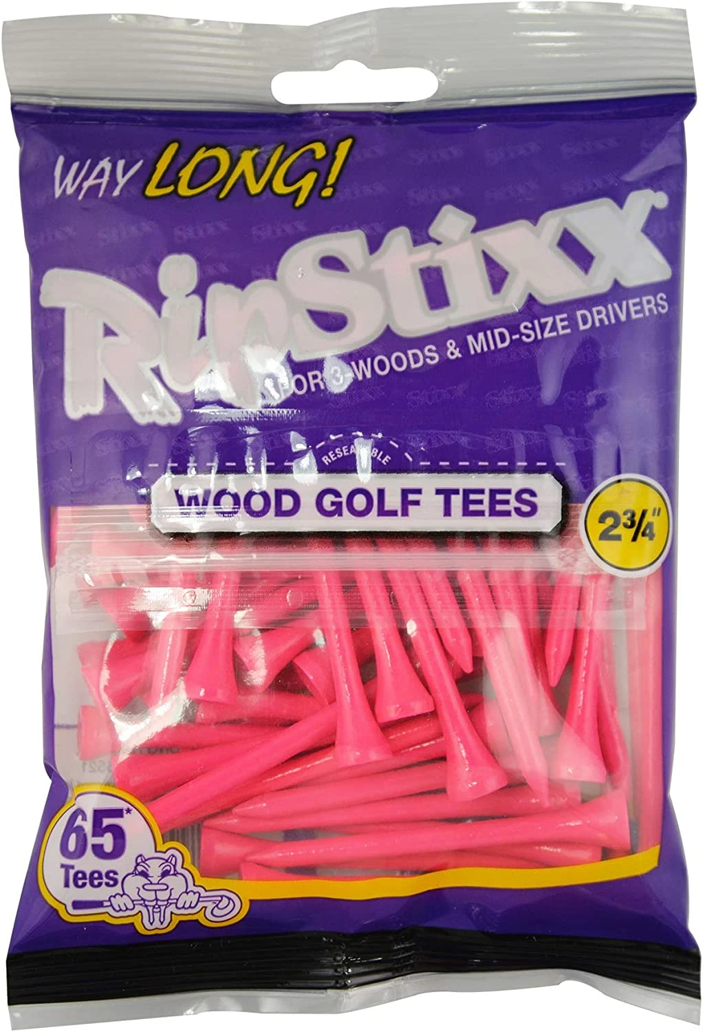 CaddiesShack RIPStixx Golf Tees - 2.75" 2 CaddiesShack RIPStixx Golf Tees - 2.75" - Image 2