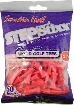 CaddiesShack STEPStixx Golf Tees - 2.125" 10 CaddiesShack STEPStixx Golf Tees - 2.125" -Golf Accessories Shop STEPStixx 2.125 Pink