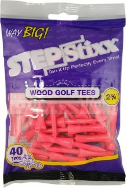 CaddiesShack STEPStixx Golf Tees - 2.75" 8 CaddiesShack STEPStixx Golf Tees - 2.75" -Golf Accessories Shop STEPStixx 2.75 Pink