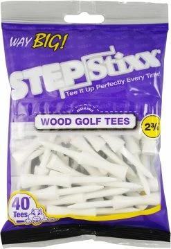 CaddiesShack STEPStixx Golf Tees - 2.75" 9 CaddiesShack STEPStixx Golf Tees - 2.75" -Golf Accessories Shop STEPStixx 2.75 White