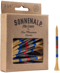 Sun Mountain Sonnenalp Mid-Stripe Golf Tees -Golf Accessories Shop Sonnenalp TeesLoden