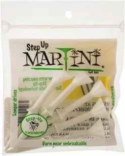 J&M Martini Tees - Step Up Tees -Golf Accessories Shop StepUp White