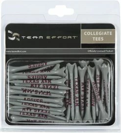WinCraft Team Effort Collegiate Golf Tees 40 Pack 17 WinCraft Team Effort Collegiate Golf Tees 40 Pack -Golf Accessories Shop Texas A M Aggies Tees