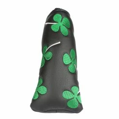 HNM Golf Volf Golf Black Synthetic Leather Shamrock Putter Cover 8 HNM Golf Volf Golf Black Synthetic Leather Shamrock Putter Cover -Golf Accessories Shop VolfGolfHeadcovers BlackShamrockBladePutter2