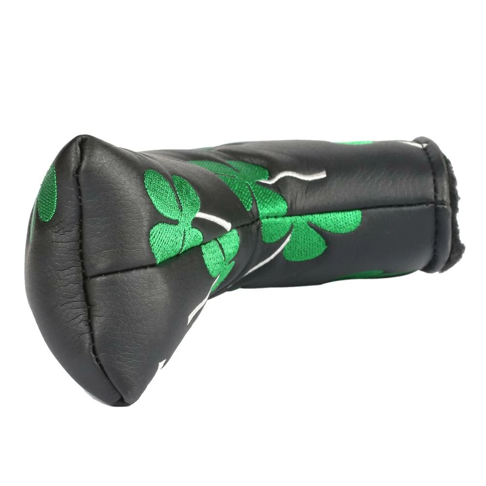HNM Golf Volf Golf Black Synthetic Leather Shamrock Putter Cover 5 HNM Golf Volf Golf Black Synthetic Leather Shamrock Putter Cover - Image 5