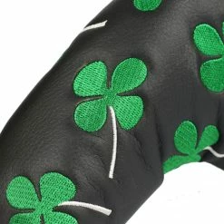 HNM Golf Volf Golf Black Synthetic Leather Shamrock Putter Cover 11 HNM Golf Volf Golf Black Synthetic Leather Shamrock Putter Cover -Golf Accessories Shop VolfGolfHeadcovers BlackShamrockBladePutter5