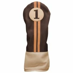 CaddiesShack Sahara Retro Vintage Driver Headcovers -Golf Accessories Shop drv hc chocolate mocha