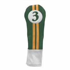 Hireko Sahara Retro Vintage #3 Fairway Wood Headcovers -Golf Accessories Shop green yellow hc fw 3