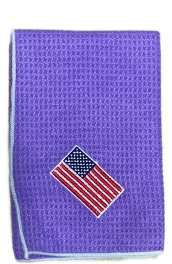 Joseph Elliott USA Embroidered Flag 18" X 18" Micro Fiber Towels -Golf Accessories Shop je3