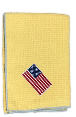 Joseph Elliott USA Embroidered Flag 18" X 18" Micro Fiber Towels -Golf Accessories Shop je4