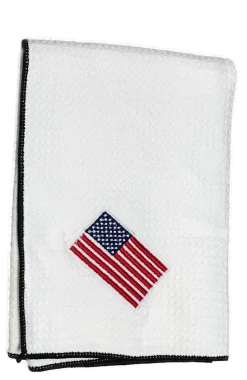 Joseph Elliott USA Embroidered Flag 18" X 18" Micro Fiber Towels -Golf Accessories Shop je6