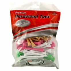 ProActive Premium Sports Hardwood Golf Tees 2.75" -Golf Accessories Shop 2.75 Mixed 100