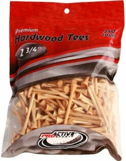 ProActive Premium Sports Hardwood Golf Tees 2.75" 250 Count