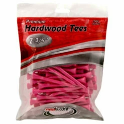 ProActive Premium Sports Hardwood Golf Tees 2.75" -Golf Accessories Shop 2.75 Pink 100