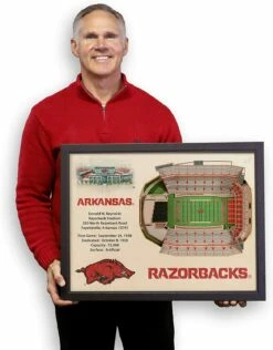 YouTheFan! NCAA 25-Layer StadiumView Wall Art -Golf Accessories Shop ArkansasRazorbacks3