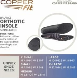 Copper Fit Balance Orthotic Insoles -Golf Accessories Shop BalanceOrthoticInsoles Medium 2