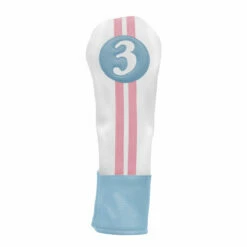 Sahara Retro Vintage #3 Fairway Wood Headcovers 13 Sahara Retro Vintage #3 Fairway Wood Headcovers -Golf Accessories Shop Blue White Pink 3 Wood