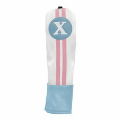 Sahara Retro Vintage #X Fairway Wood Headcovers 17 Sahara Retro Vintage #X Fairway Wood Headcovers -Golf Accessories Shop Blue White Pink X Wood
