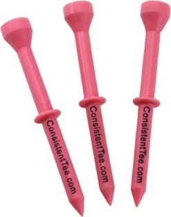 Consistent Tee Golf Tees 10 Pack - 3.25" -Golf Accessories Shop ConsistentTees Pink2