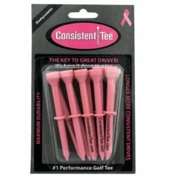Consistent Tee Golf Tees 10 Pack - 3.25" -Golf Accessories Shop Consistent Tee Pink Color
