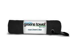 Clip Wipes Microfiber Golf Greens Towel -Golf Accessories Shop Greens Towels Jet Black